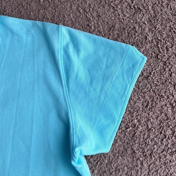 Burberry Y2K Light Blue Two Tone Golf Snap Button Short Sleeve Collared Shirt - Picture 4 of 8